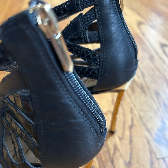 Sam Edelman Sydney Leather Suede Caged Pumps EUC - Picture 8 of 14